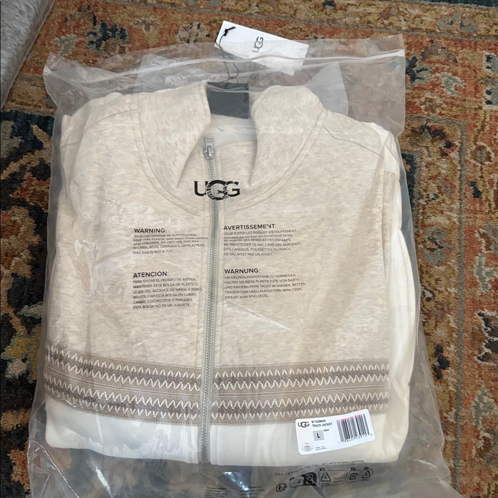 UGG-Tasman Track Jacket-Cream - Picture 3 of 5